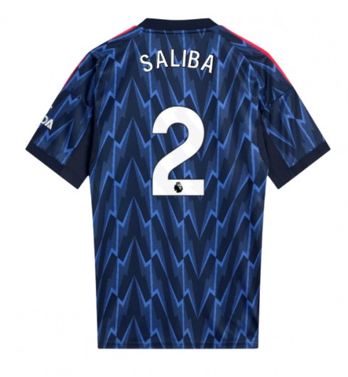 Arsenal William Saliba #2 Venkovní Dres 2025-26 Krátký Rukáv Arsenal William Saliba #2 Venkovní Dres 2025-26 Krátký Rukáv